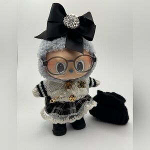 Stylish Labubu Outfit Black and White 7pc Set